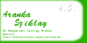 aranka sziklay business card